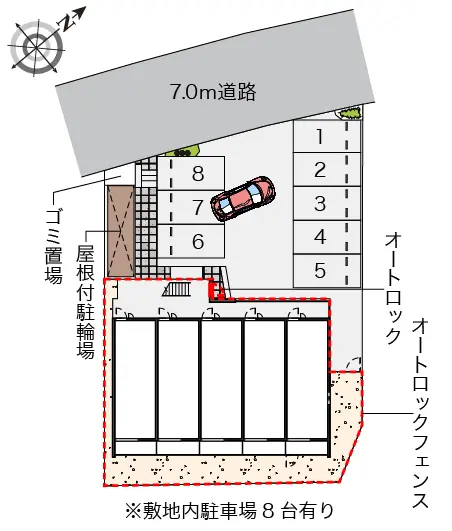 ★手数料０円★川越市豊田町３丁目 月極駐車場